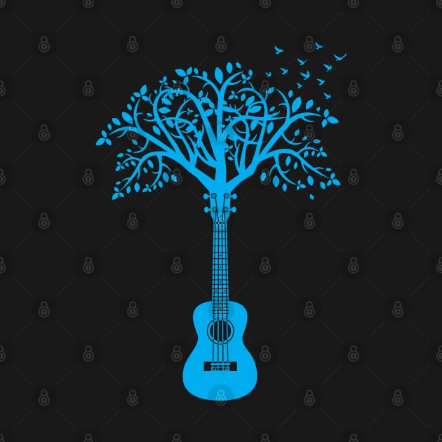 Ukulele Tree Blue by nightsworthy