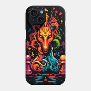 Psychedelic Chess Knight Phone Case