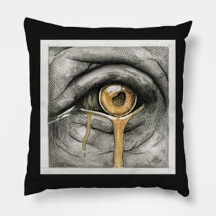 Elephant eye, golden tear Pillow