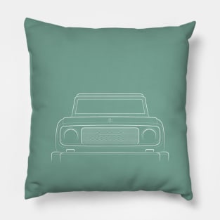 International Harvester Scout 800 - front stencil, white Pillow