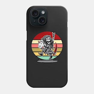 grim-reaper-happy-riding-unicorn-toy Design Phone Case