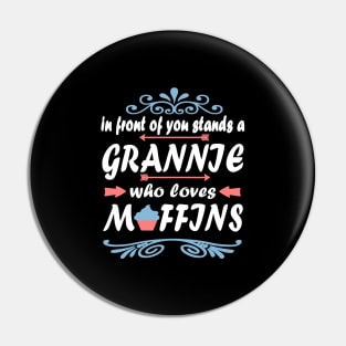 Grandma Muffins Baking Birthday Muffin Gift Pin