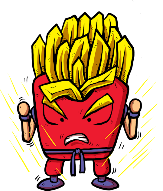 Fries Super Saiyan Kids T-Shirt by Anime Gadgets