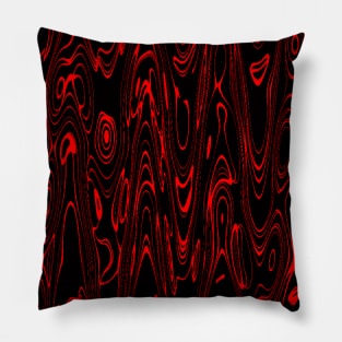 red and black abstract design Pillow