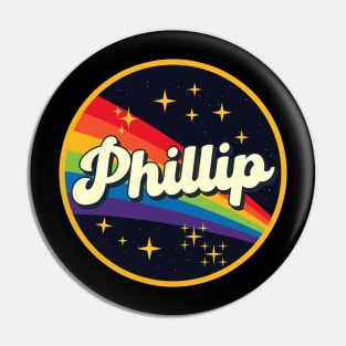 Phillip // Rainbow In Space Vintage Style Pin