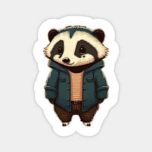 Cute Badger Magnet