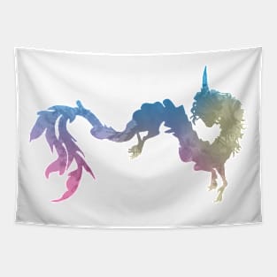 Dragon Inspired Silhouette Tapestry