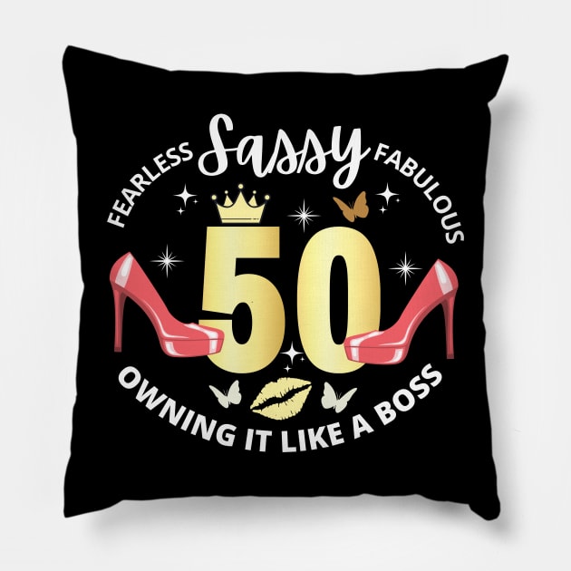 Fearless Sassy Pillow by Hinokart