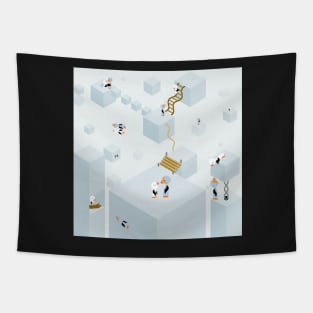 Birds ‘n’ cubes Tapestry