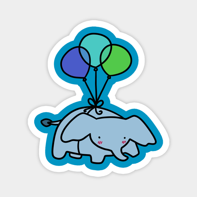 Balloon Elephant Magnet by saradaboru