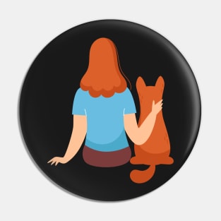 behind every strong woman is her cat Pin