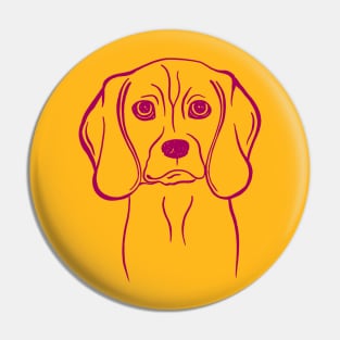 Beagle (Marigold and Burgundy) Pin