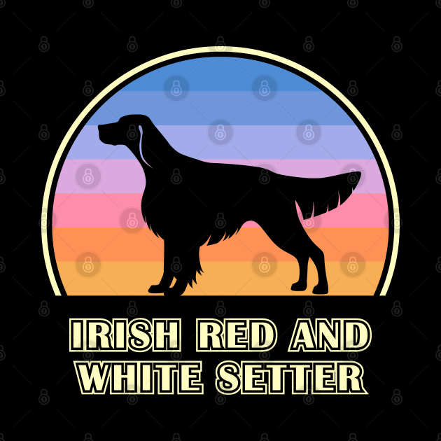 Irish Red and White Setter Vintage Sunset Dog by millersye