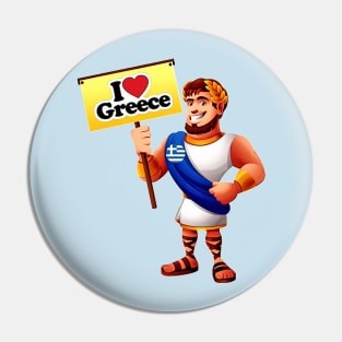 I LOVE GREECE Pin