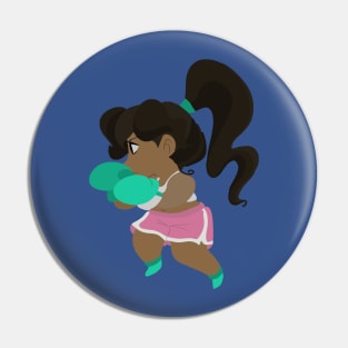 Cute Little Boxer Girl Pin