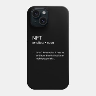 NFT funny definition white Phone Case