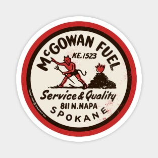 Vintage McGowan Fuel Spokane Magnet