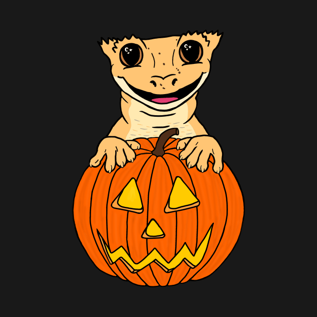 Crested Gecko Halloween by EcoElsa