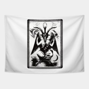 Baphomet sg guitar transparent Tapestry