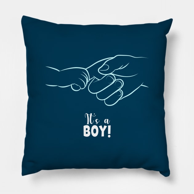 Pregnancy gender revel-boy Pillow by Mia