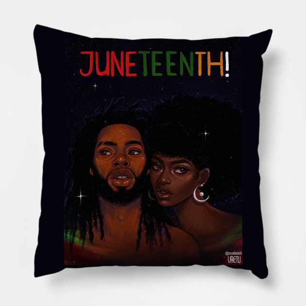 Happy Juneteenth! Pillow by VactuART