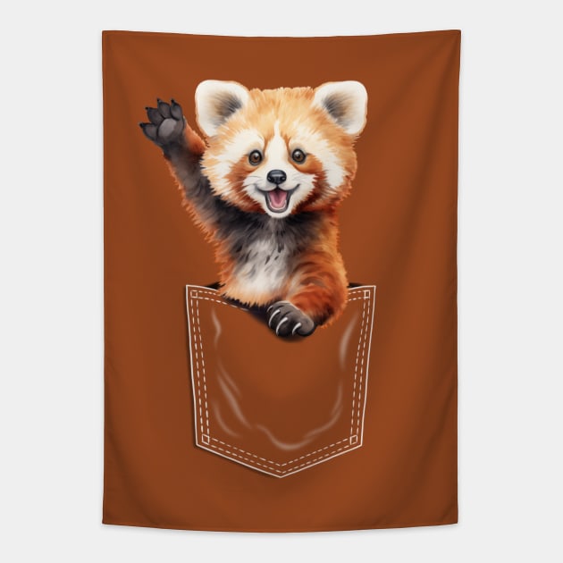 Pocket animals red panda Tapestry by Violet77 Studio