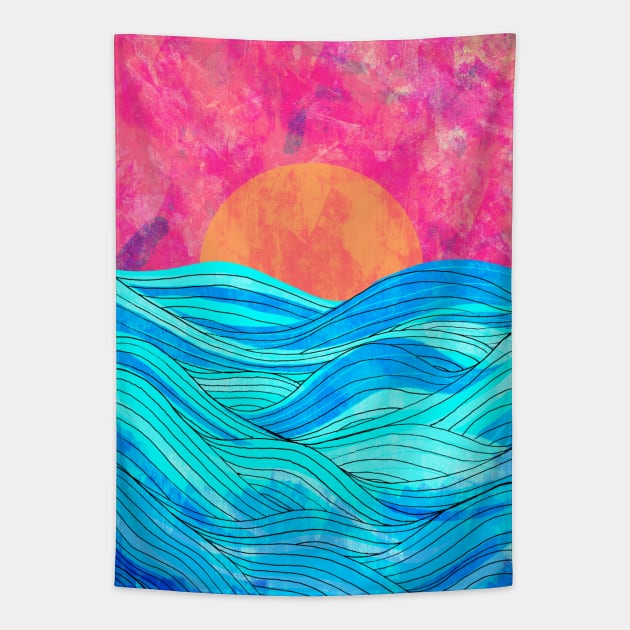 A painted sea Tapestry by Swadeillustrations