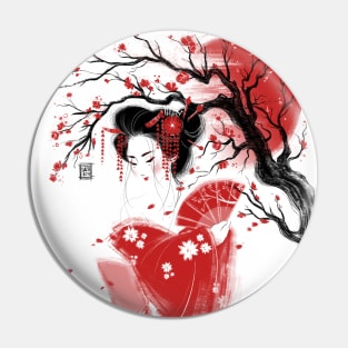 Red geisha Pin