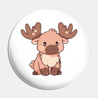 Simple drawn reindeer Pin