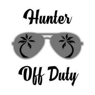 Off Duty Hunter Funny Summer Vacation T-Shirt