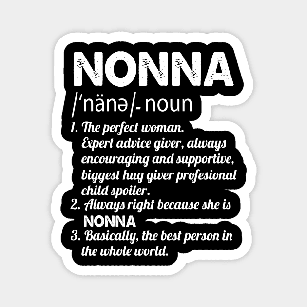 Nonna Like a Grandmother But So Much Cooler Definition Xmas Magnet by julibirgit