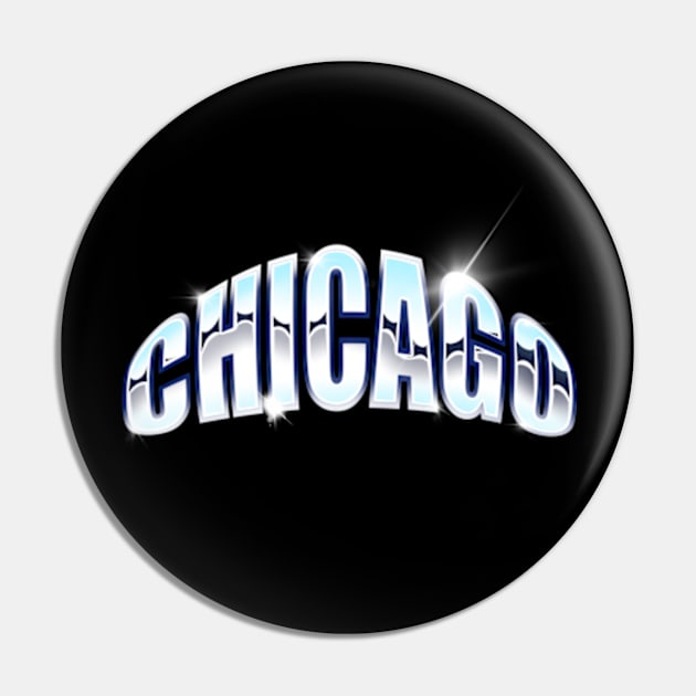 Chicago - Typography Style Design Pin by BlockersPixel