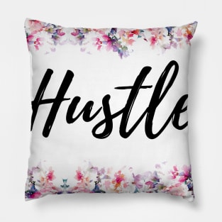 Floral Hustle Black Pillow