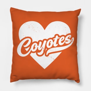 Vintage Coyotes School Spirit // High School Football Mascot // Go Coyotes Pillow