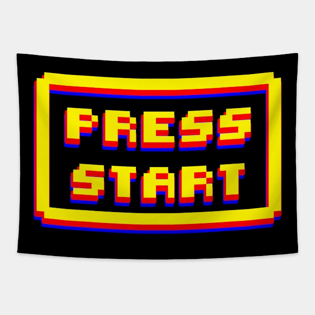 PRESS START Tapestry by KIMIDIGI