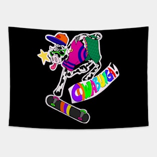 Cow-abunga  skater Tapestry