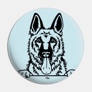 German Shepherd Illustration Pin