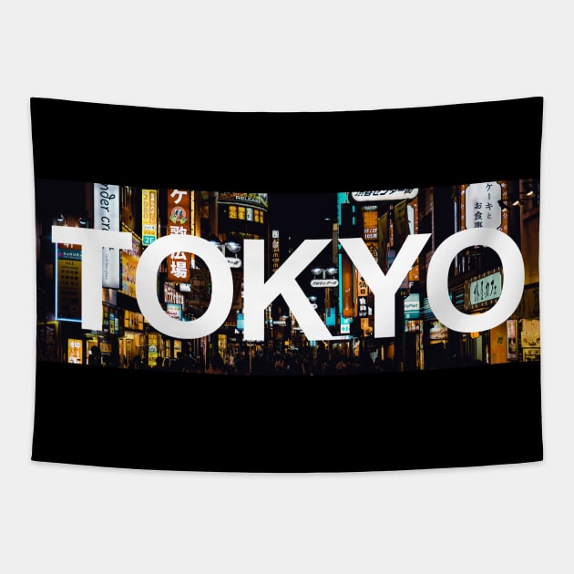 Tokyo City Tapestry by FRD ArtDesign