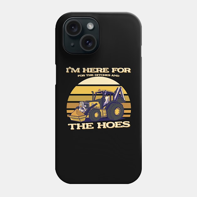 Funny Construction Worker Truck Hoe Driver Phone Case by Emmi Fox Designs