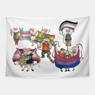 LGBT Mice celebrating Gay Pride Tapestry