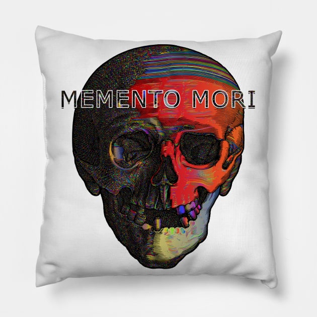 Memento Mori Vibrant Pillow by PrimalWarfare