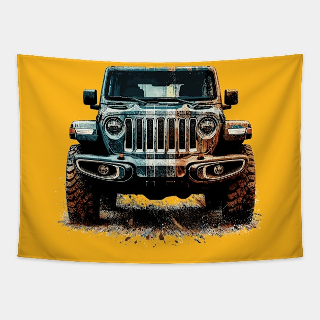 Jeep Gladiator Tapestry by Vehicles-Art