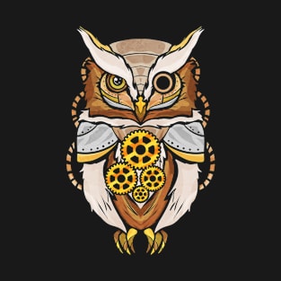 Steampunk Mechanical Owl T-Shirt