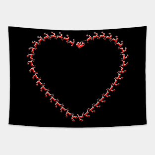 Santa Claus Heart Tapestry