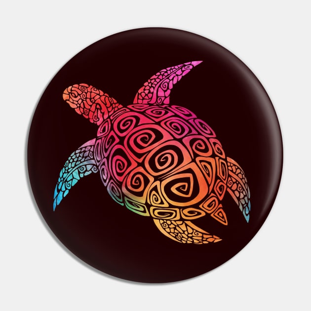 Mandala turtle Pin by MCAshe spiritual art 