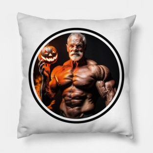 Muscle Dad ready for Halloween Pillow