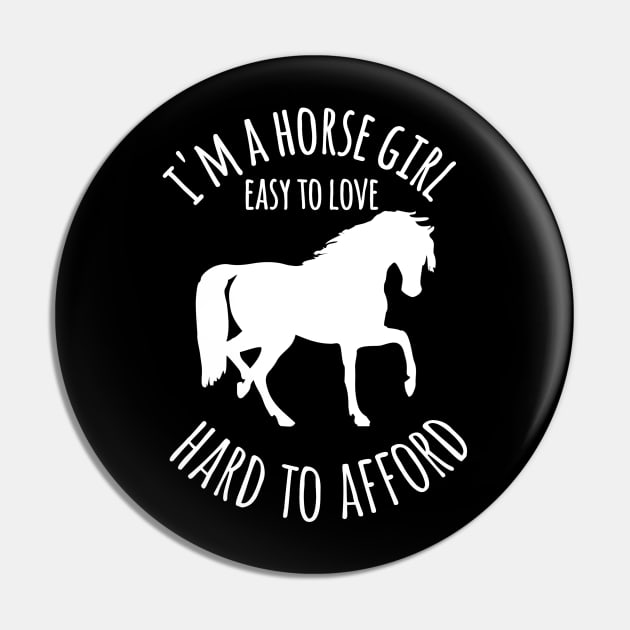 I'm A Horse Girl Woman Teen Funny Shirt Gift Pin by vicentadarrick16372