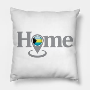 Bahamas My Home with Google Maps Locate Icon Pillow