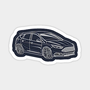 Ford Focus ST sportscar Magnet