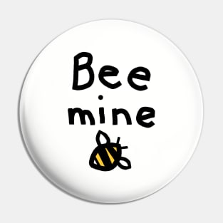 Honey Bee says Bee Mine Pun Valentines Day Message Pin